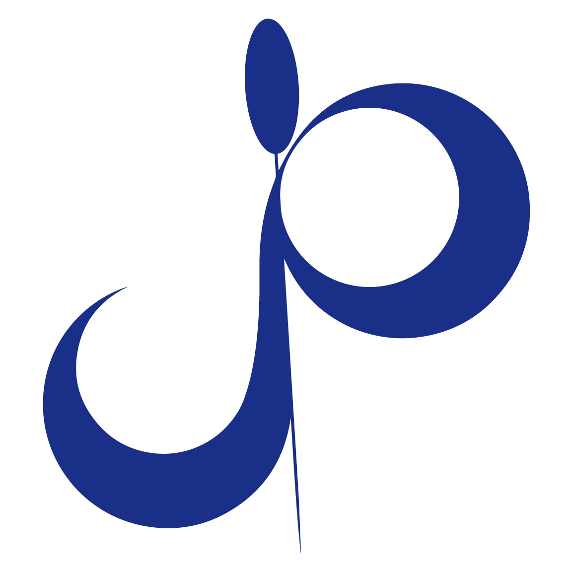 Jackupuncture blue logo representing balance, precision, and holistic acupuncture therapy.