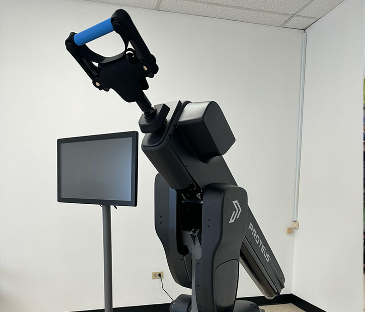 Proteus motion training equipment in the Jackupuncture membership area, designed for advanced strength and performance analysis, captured with Membership-Protea2-Snap.